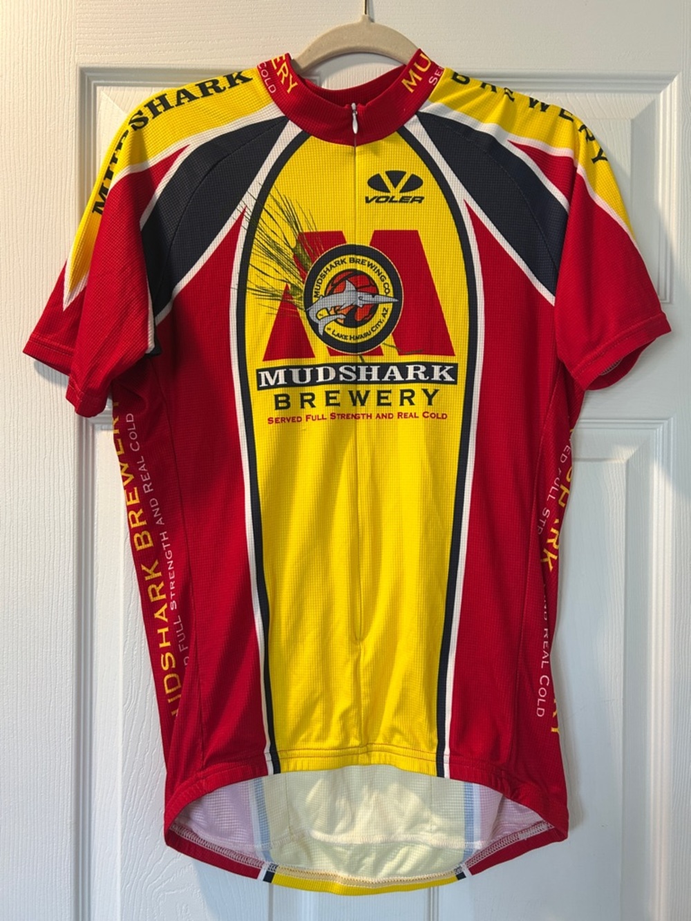 Voler Mudshark Brewery Men's Cycling Jersey with zipper and pockets- Large